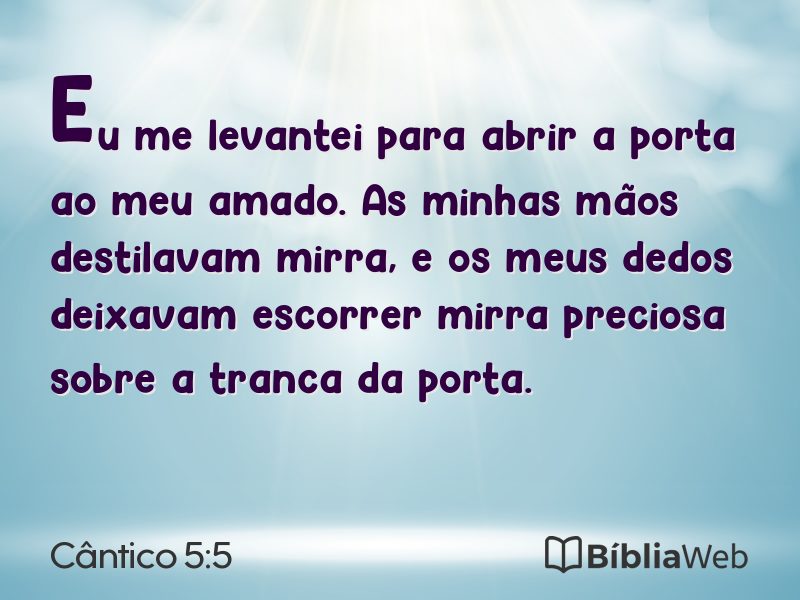 Cântico 5:5 em imagem para compartilhar