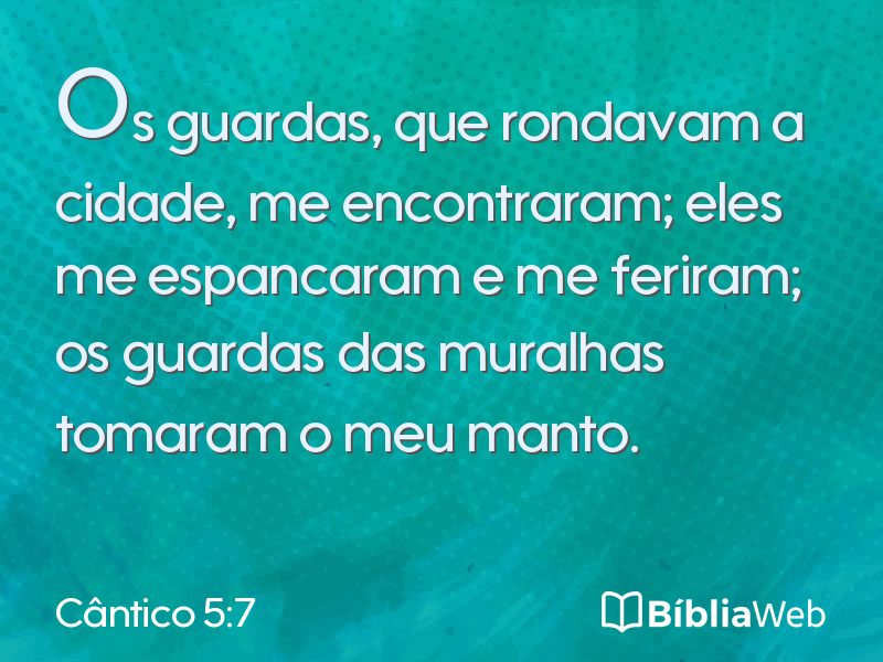 Cântico 5:7 em imagem para compartilhar
