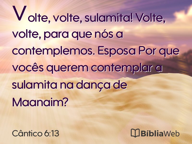 Cântico 6:13 em imagem para compartilhar