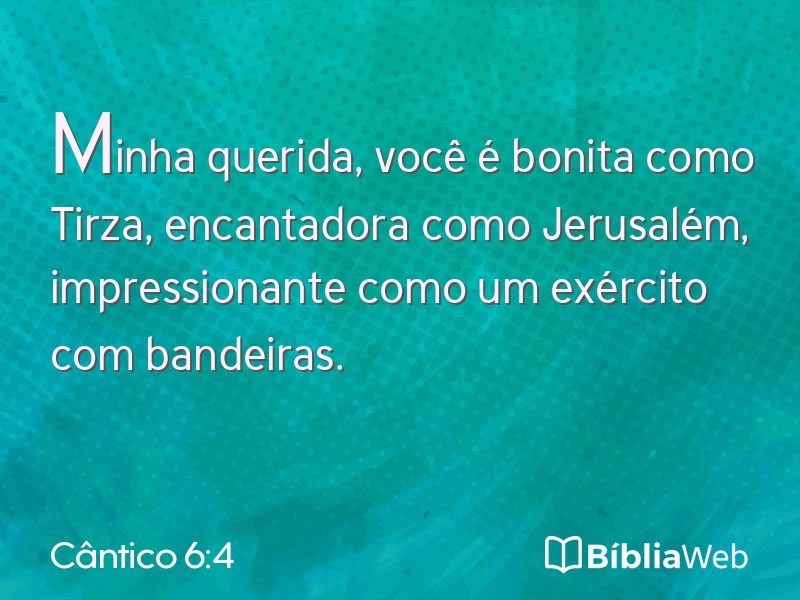 Cântico 6:4 em imagem para compartilhar