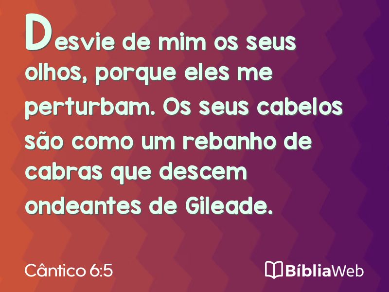 Cântico 6:5 em imagem para compartilhar