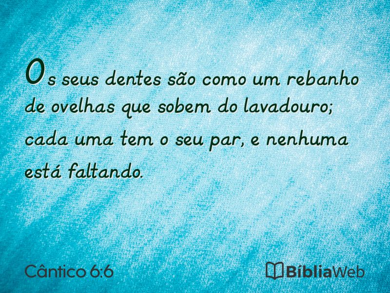 Cântico 6:6 em imagem para compartilhar