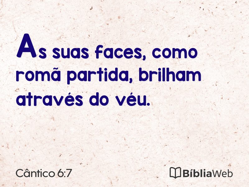 Cântico 6:7 em imagem para compartilhar