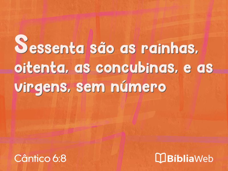 Cântico 6:8 em imagem para compartilhar