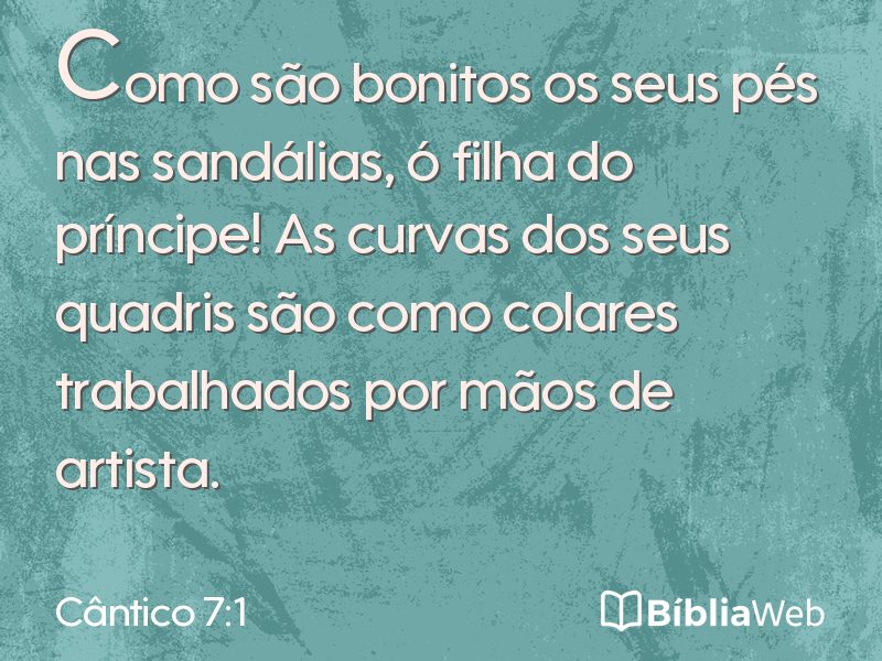 Cântico 7:1 em imagem para compartilhar