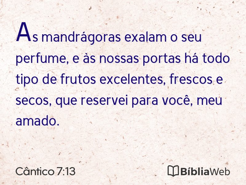 Cântico 7:13 em imagem para compartilhar
