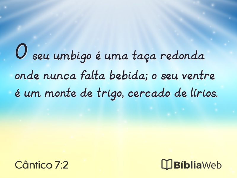 Cântico 7:2 em imagem para compartilhar
