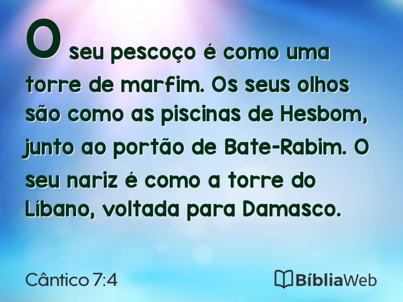 Cântico 7:4 em imagem para compartilhar