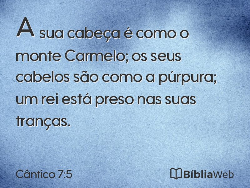 Cântico 7:5 em imagem para compartilhar