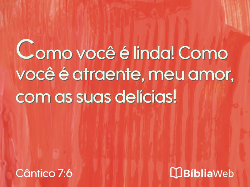 Cântico 7:6 em imagem para compartilhar