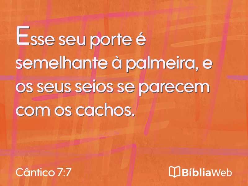 Cântico 7:7 em imagem para compartilhar