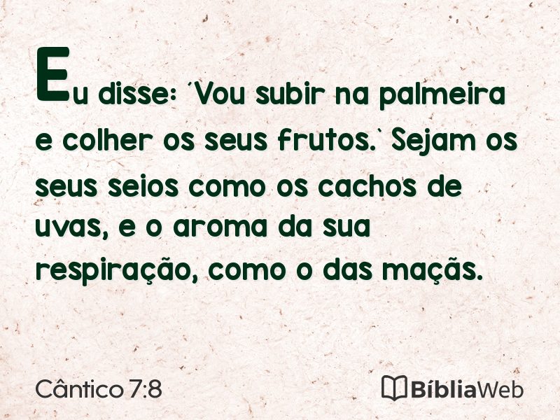 Cântico 7:8 em imagem para compartilhar