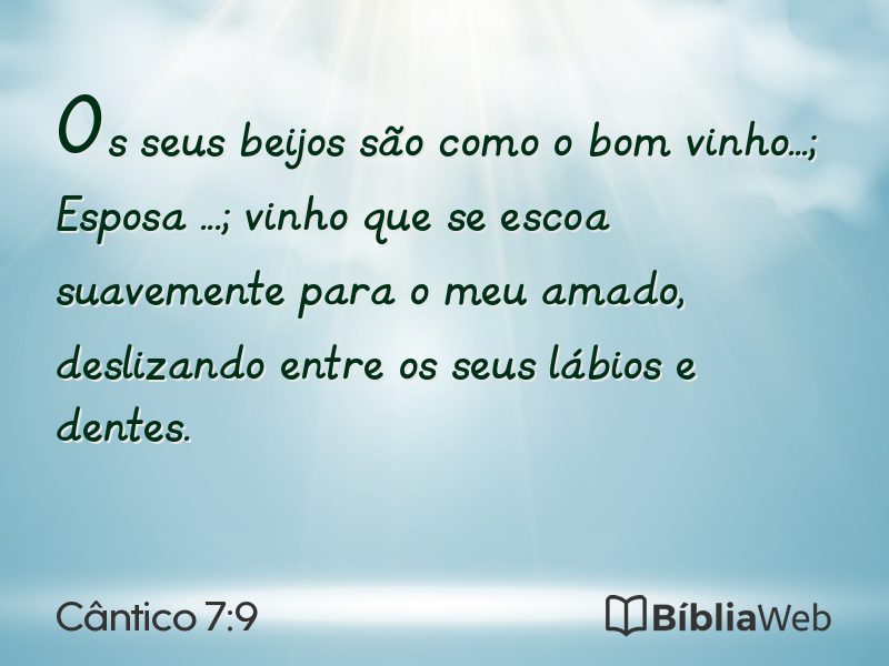 Cântico 7:9 em imagem para compartilhar