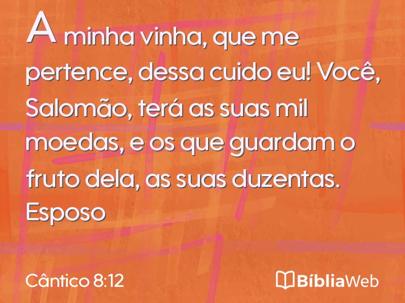 Cântico 8:12 em imagem para compartilhar