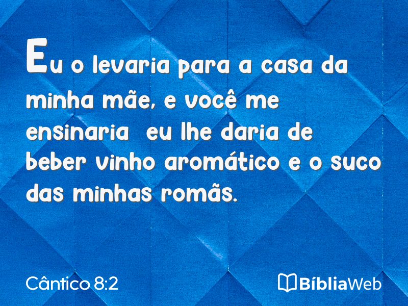Cântico 8:2 em imagem para compartilhar