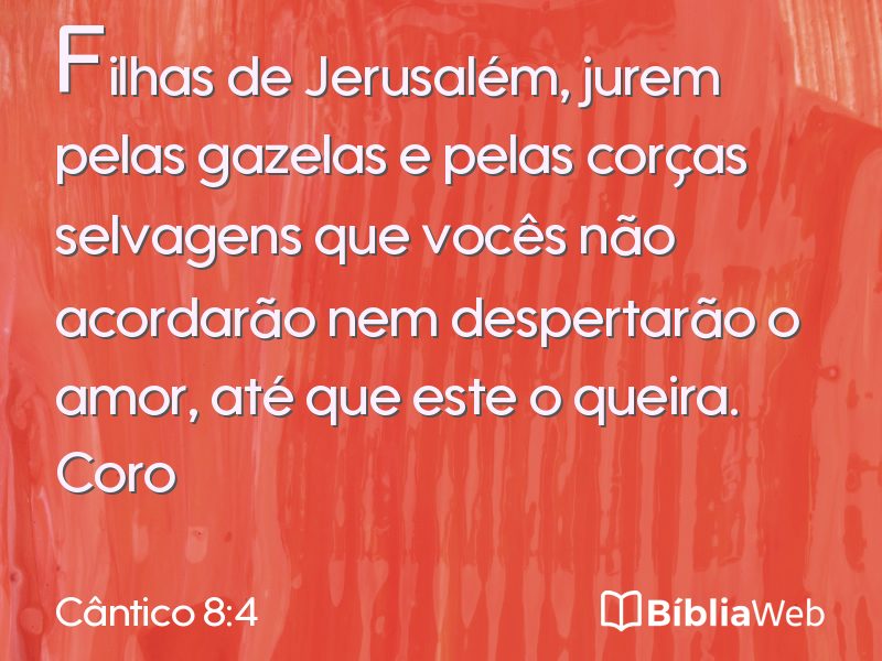 Cântico 8:4 em imagem para compartilhar