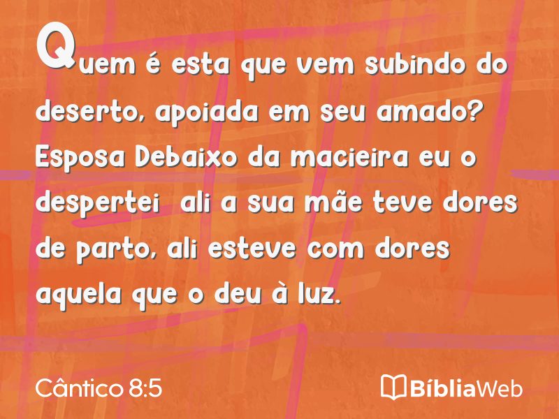Cântico 8:5 em imagem para compartilhar