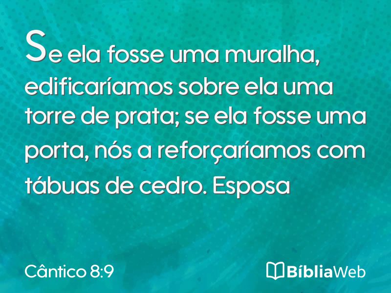 Cântico 8:9 em imagem para compartilhar