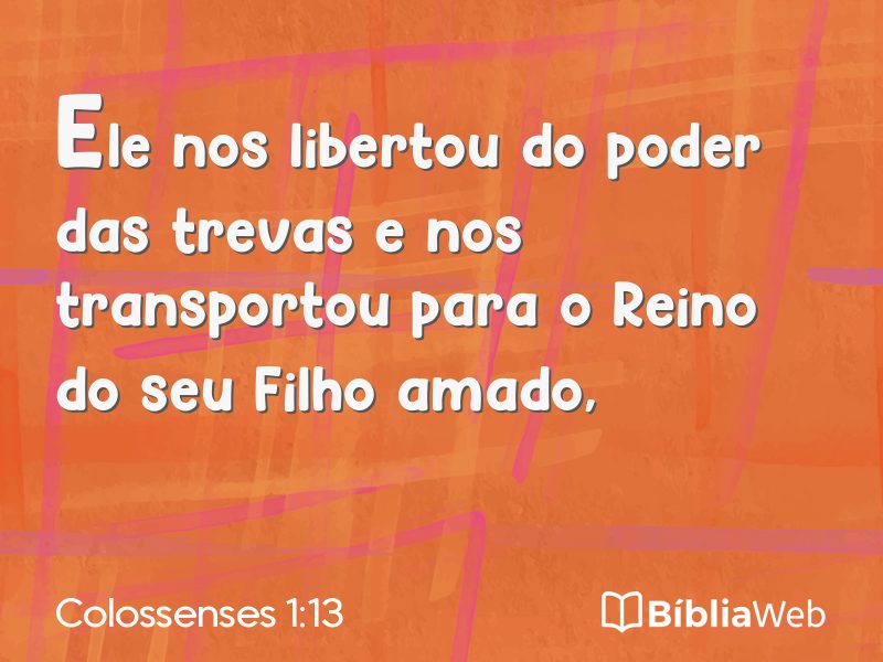 Colossenses 1:13 em imagem para compartilhar