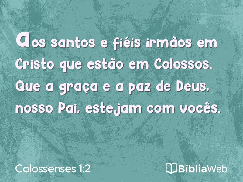 Colossenses 1:2 em imagem para compartilhar