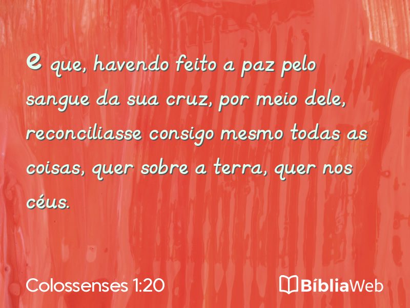 Colossenses 1:20 em imagem para compartilhar