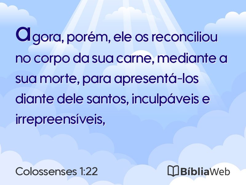 Colossenses 1:22 em imagem para compartilhar