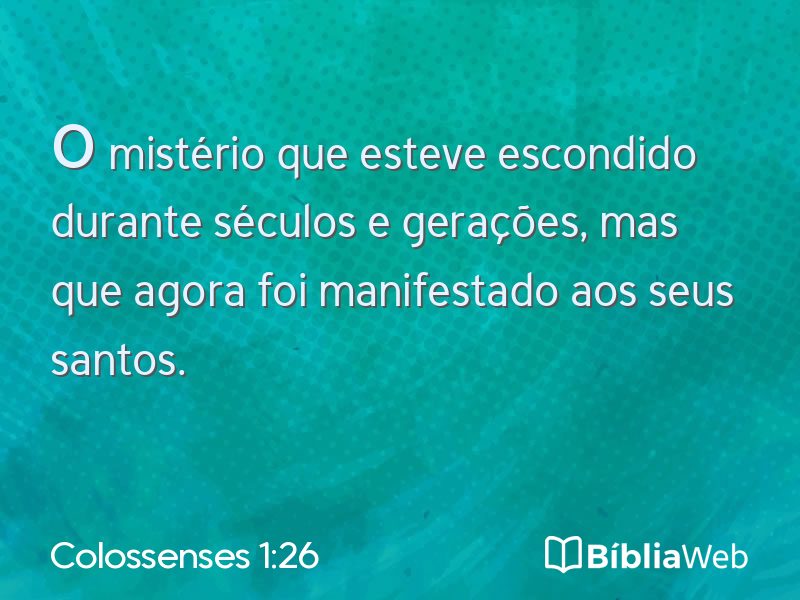 Colossenses 1:26 em imagem para compartilhar