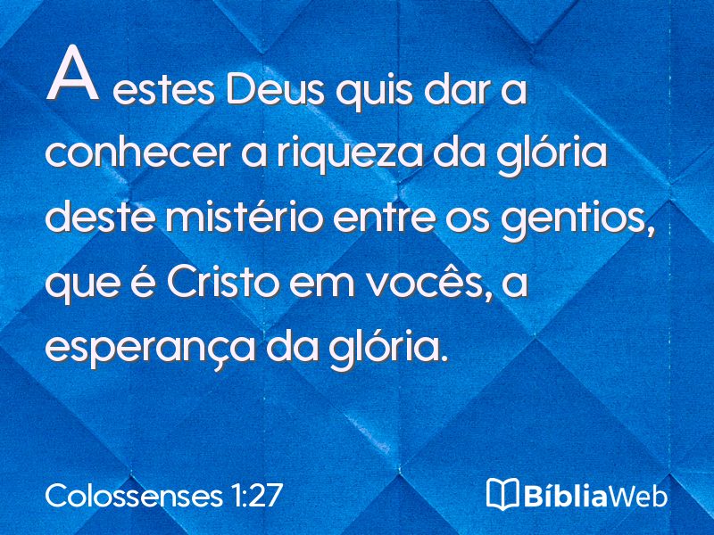 Colossenses 1:27 em imagem para compartilhar