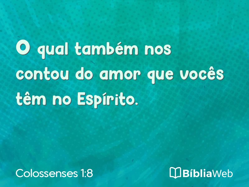 Colossenses 1:8 em imagem para compartilhar