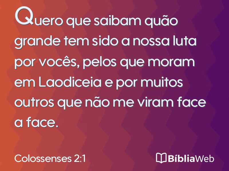 Colossenses 2:1 em imagem para compartilhar