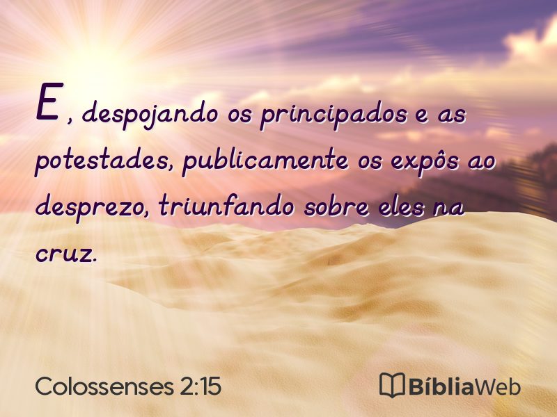 Colossenses 2:15 em imagem para compartilhar