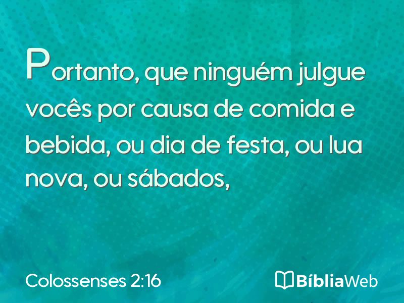 Colossenses 2:16 em imagem para compartilhar