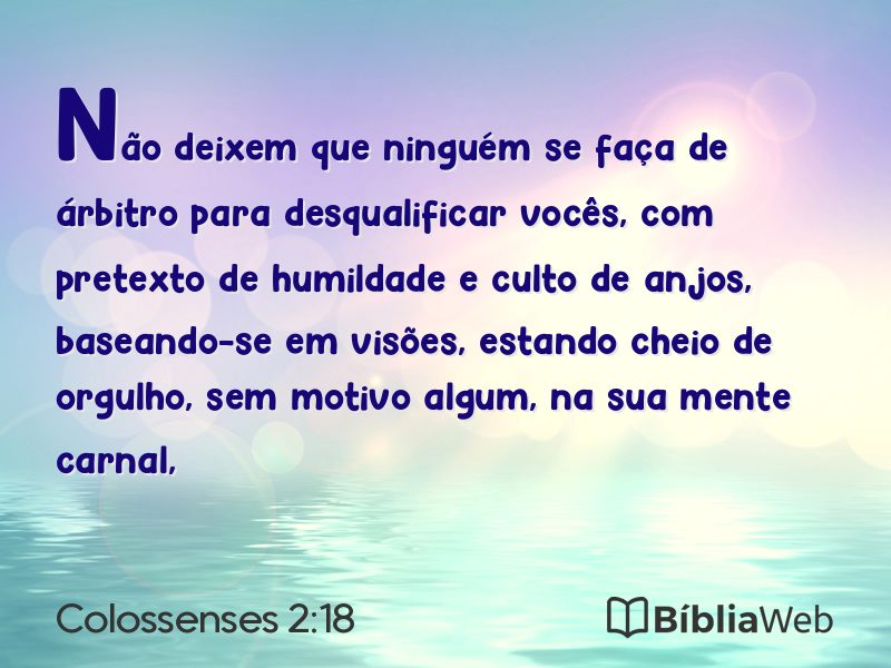 Colossenses 2:18 em imagem para compartilhar