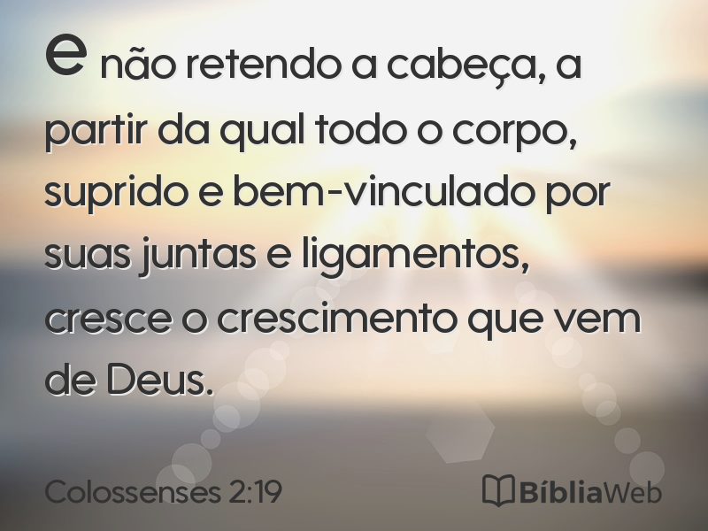 Colossenses 2:19 em imagem para compartilhar