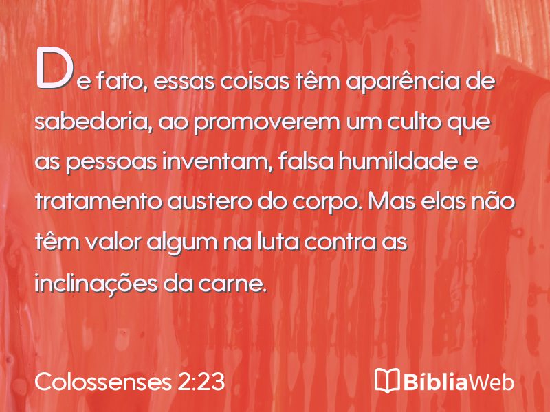 Colossenses 2:23 em imagem para compartilhar
