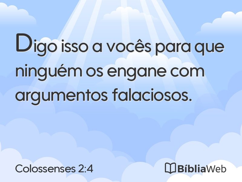 Colossenses 2:4 em imagem para compartilhar