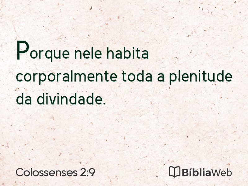 Colossenses 2:9 em imagem para compartilhar