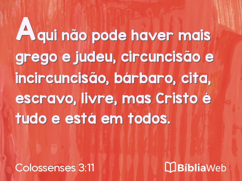 Colossenses 3:11 em imagem para compartilhar