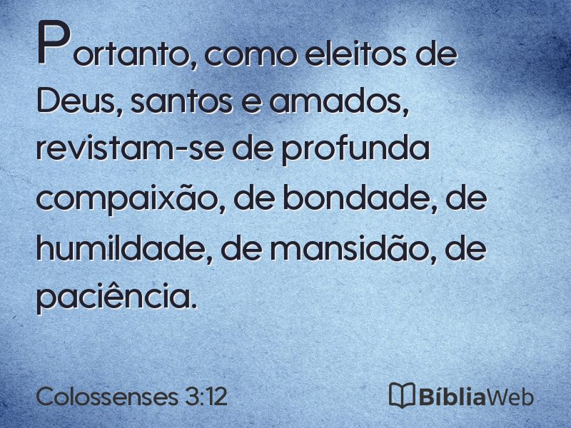 Colossenses 3:12 em imagem para compartilhar