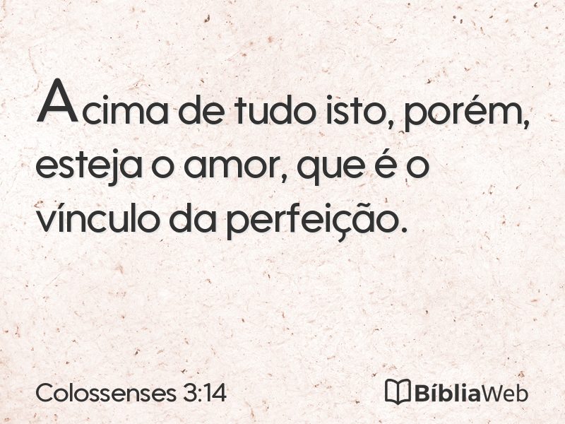 Colossenses 3:14 em imagem para compartilhar