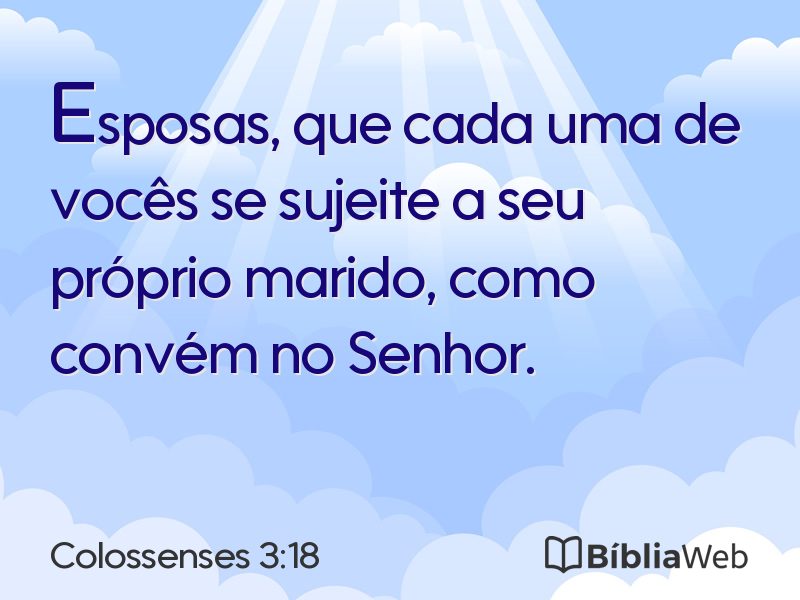 Colossenses 3:18 em imagem para compartilhar