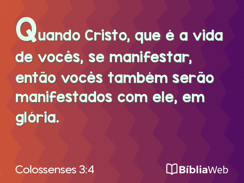 Colossenses 3:4 em imagem para compartilhar