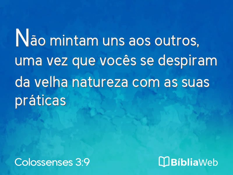 Colossenses 3:9 em imagem para compartilhar