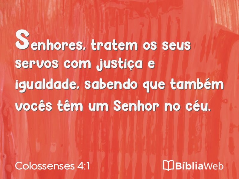 Colossenses 4:1 em imagem para compartilhar