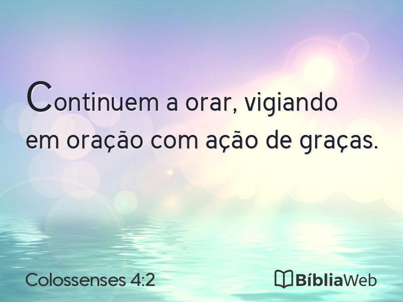 Colossenses 4:2 em imagem para compartilhar