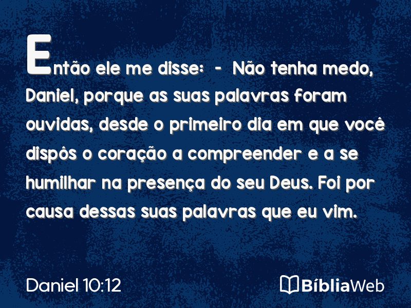 Daniel 10:12 em imagem para compartilhar