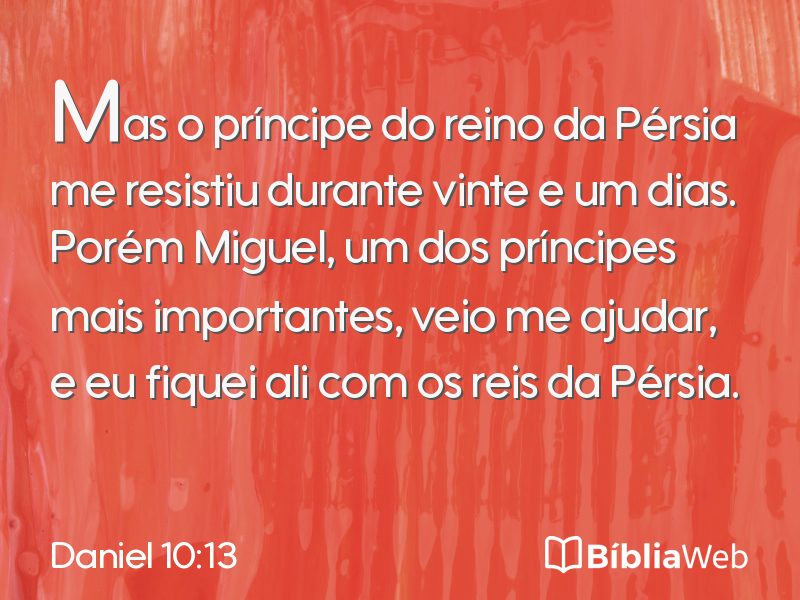 Daniel 10:13 em imagem para compartilhar