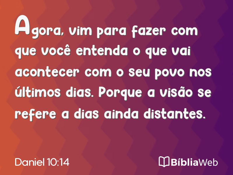 Daniel 10:14 em imagem para compartilhar