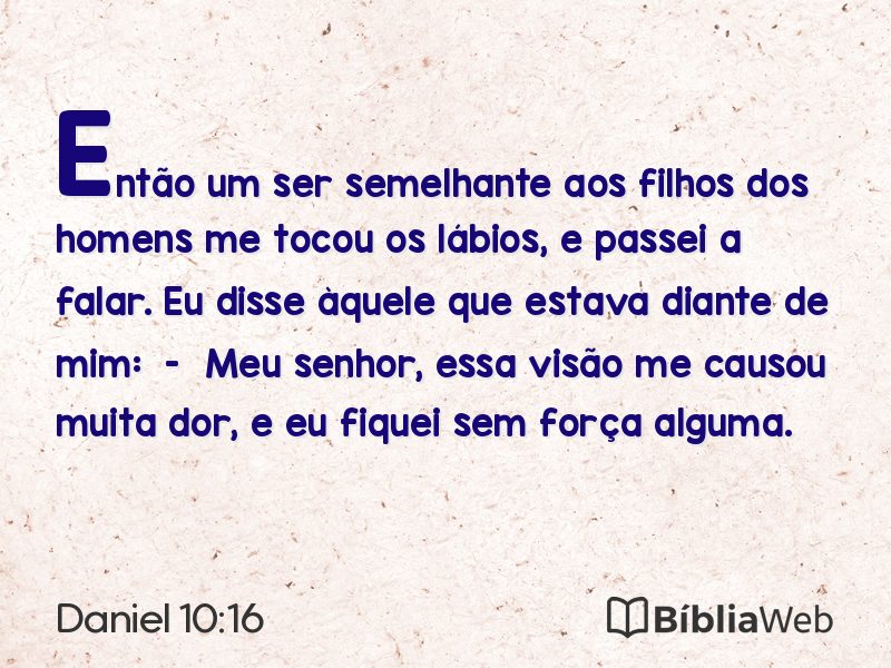 Daniel 10:16 em imagem para compartilhar