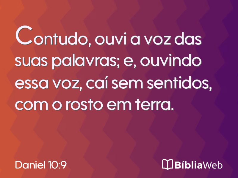 Daniel 10:9 em imagem para compartilhar